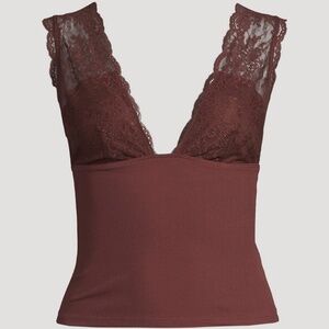 Free People - Power Play Lace-Trimmed Cami - Women's L - NWT